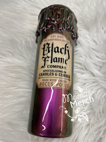 Black Flame Candle Tumbler Magenta