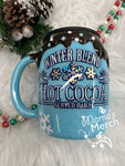 Blue Hot Cocoa Mug