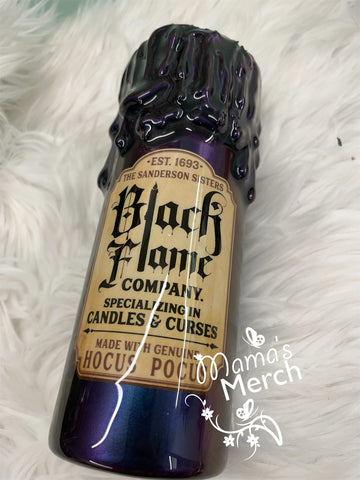 Black Flame Candle Tumbler Purple
