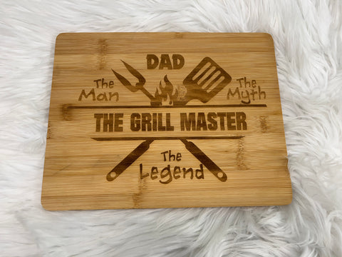 Father's Day Grill Master Cutting Board